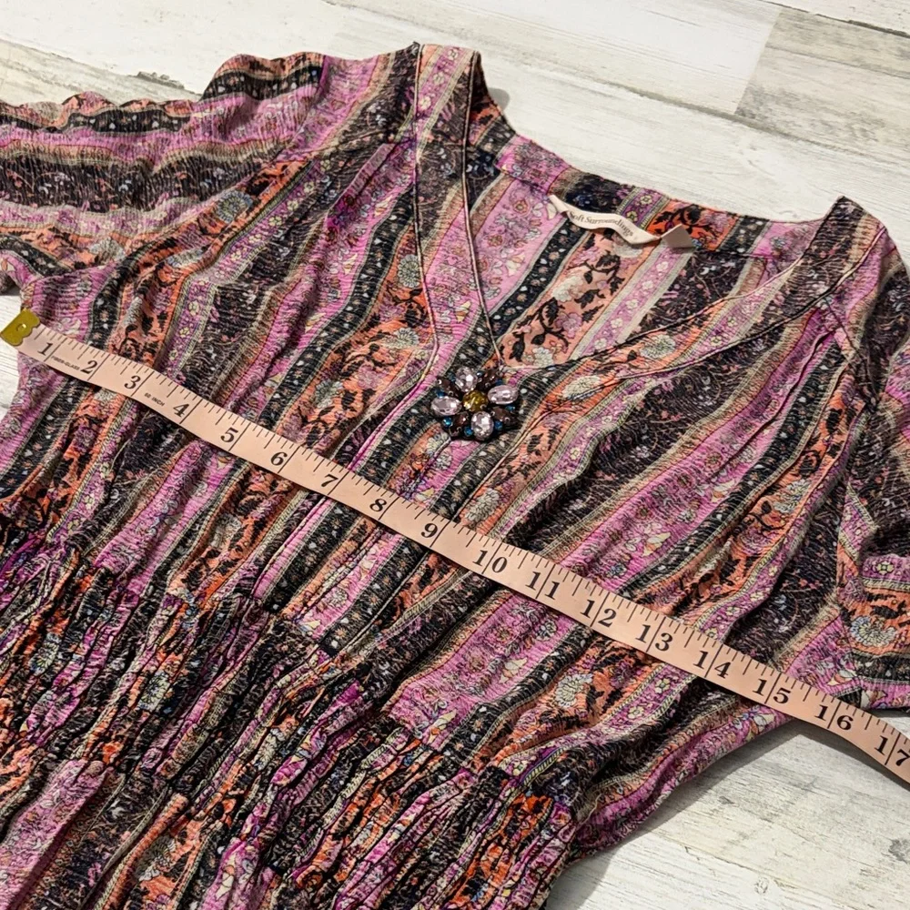 Soft Surroundings Esperanza Floral Print Maxi Dress Size Small - Picture 11 of 13